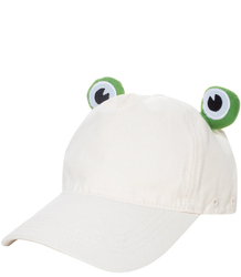 Baseball cap with glasses and frog eyes