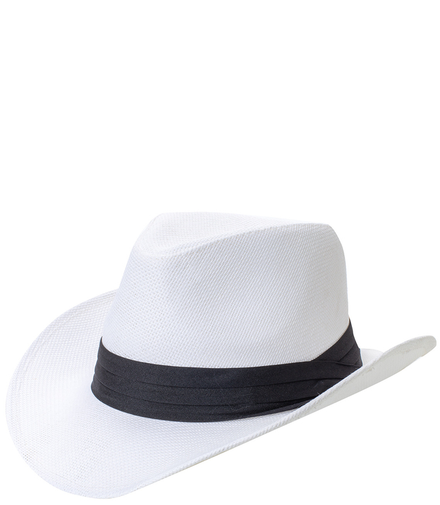 Męski kapelusz kowbojski z czarnym paskiem