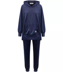 Tracksuit pants sweatshirt hood velor plus size