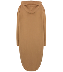 Thin long sweatshirt with a longer back and hood PAOLA