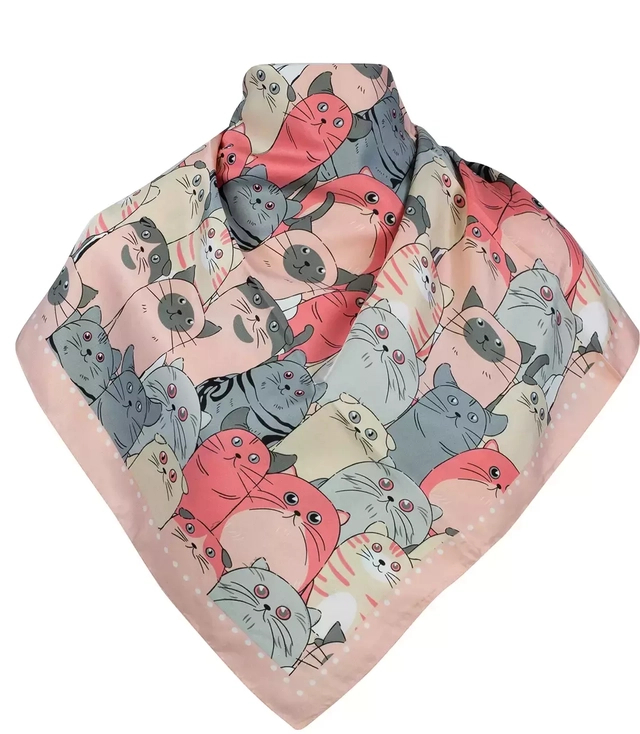 Shawl scarf delicate colorful colorful cats