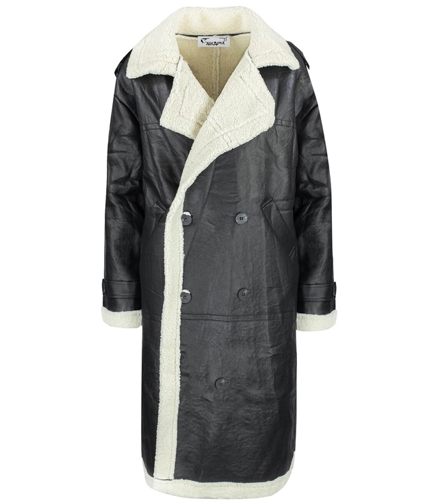 Women's sheepskin coat made of ANALISE eco-leather