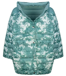 Short reversible flower transitional jacket