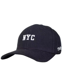 Baseball cap with embroidered NYC lettering