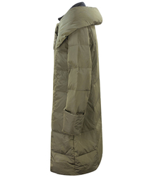 Asymmetrical down coat with a winter vest