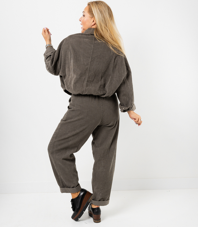 Corduroy set pants with belt and jacket shirt CHICA