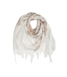 Women's scarf with floral pattern 100x100