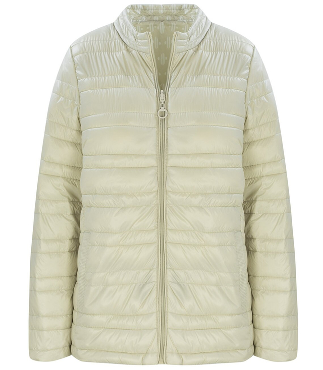 Reversible transitional short quilted jacket