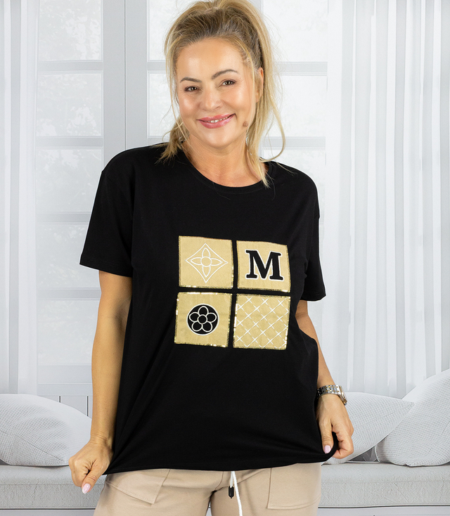 T-shirt blouse with decorative applique MARCELINE