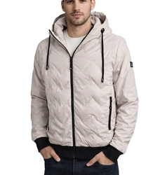Men's casual/sports quilted jacket with hood
