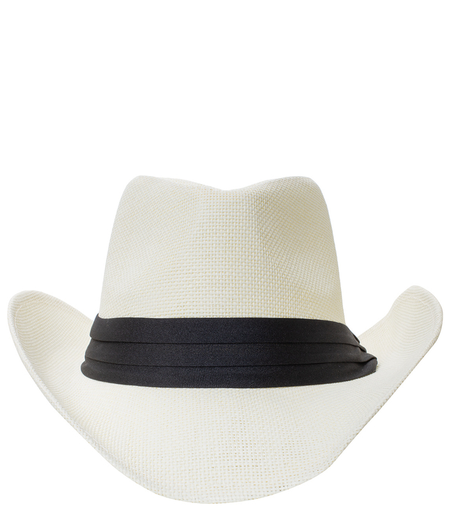 Men's cowboy hat with black strap