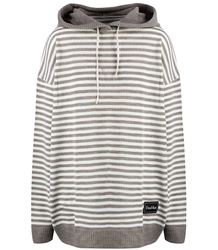 Women's striped sweater with hood warm loose MIRIAM