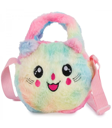 Children's round plush bag with smiley face Round