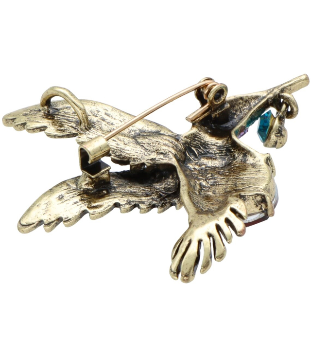 Brooch with rhinestones beautiful decorative bird