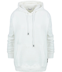 Warm plain oversize sweatshirt with kangaroo hood KAREN