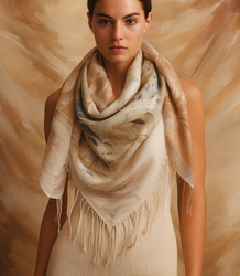 Women's floral pattern scarf 180x70