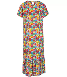Summer midi dress colorful frill IZA