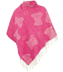 Warm scarf teddy bears square scarf