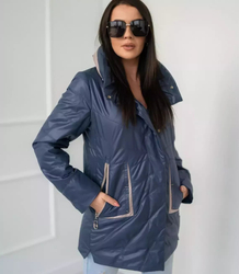 Women's transitional jacket with a fashionable hood MAGDA
