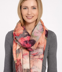 Square shawl scarf for women with tassels AGRAFKA