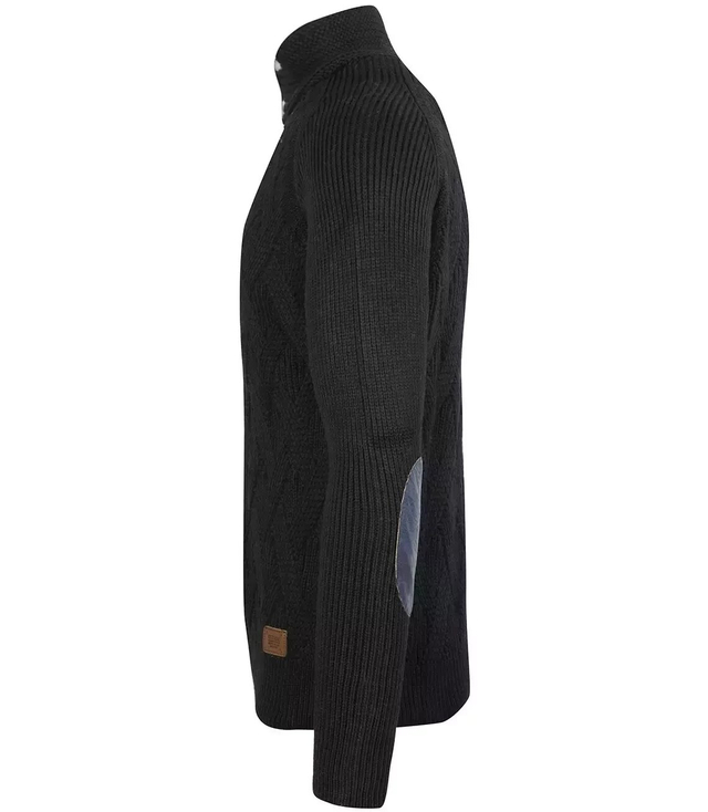 Men&#39;s Chunky Wool Turtleneck Braids Sweater