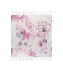 Women's scarf with floral pattern 100x100