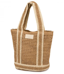 PARIS MILANO braided handbag with strap and handles