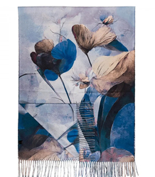 Square shawl scarf for women with tassels AGRAFKA