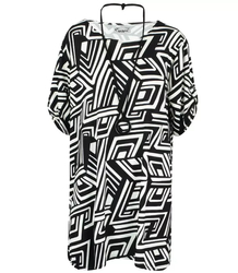 VALERIA patterned blouse tunic with pendant