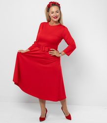 Classic strapless flared midi dress ELISE 2