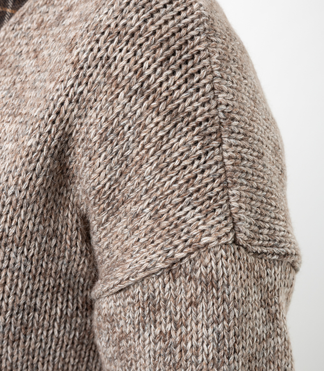 Long warm melange cardigan AURORA