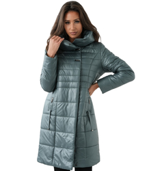 Long elegant quilted insulated coat for women AMELIA