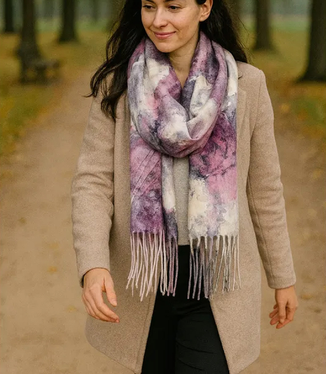 Women's scarf fashionable pattern with tassels