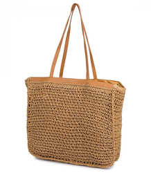 Torebka shopper z plecionki PARIS MILANO