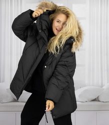 Warm winter jacket trapeze cut COCO