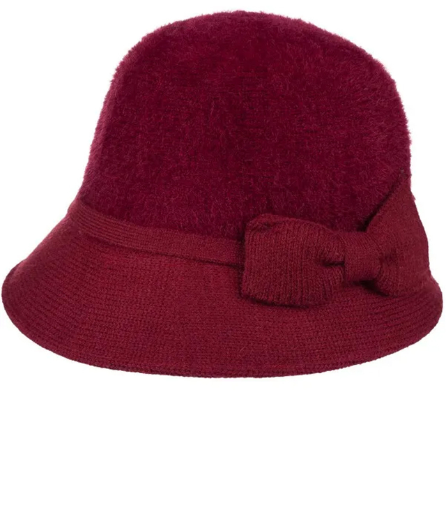 Women's cloche hat with bow