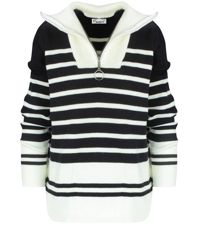 Long warm striped sweater IZA