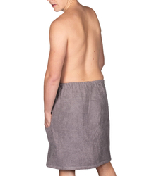 Men's sauna terry cloth kilt with pocket on elastic band