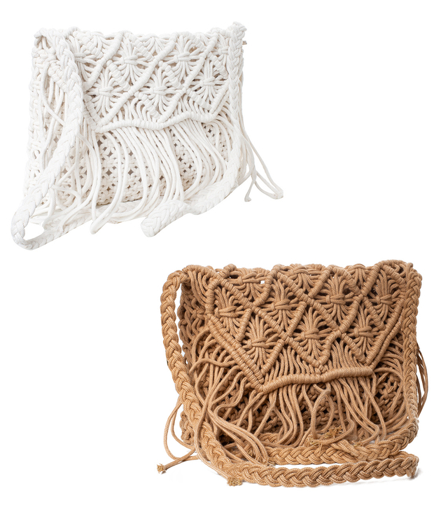 Summer small macramé boho shoulder bag 