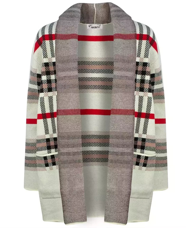 CIEPŁY Sweter Kardigan narzutka KRATA Elegancki