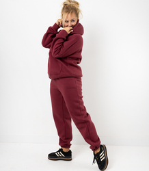 Warm thick sweatshirt set unbuttoned sweatshirt LAURA