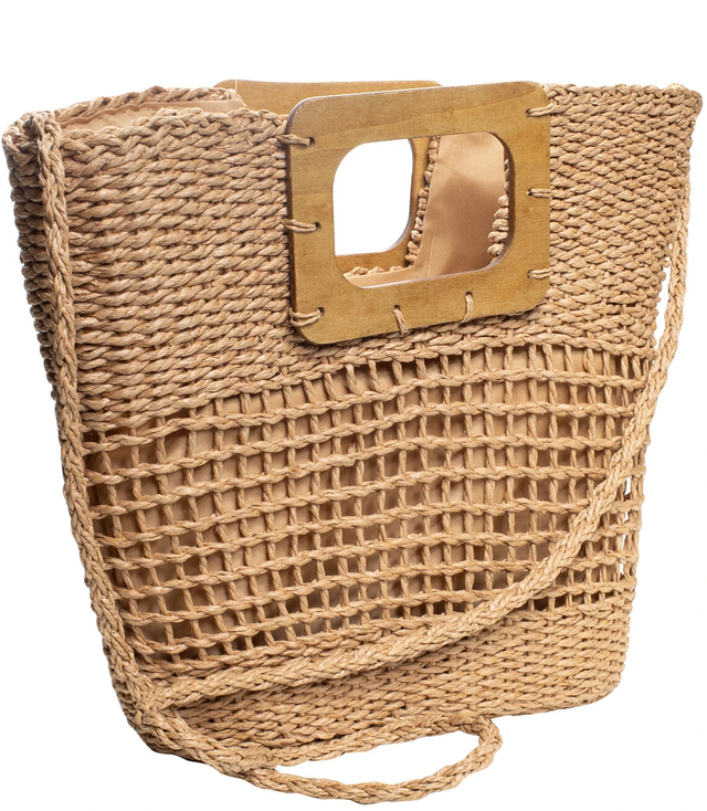 Large basket summer bag openwork bag trapeze bag