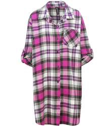 Checkered Flannel Shirt Dress Shirt