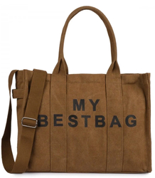 Large shopper bag one-color with the inscription "My Bestbag"