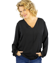 Elegant oversize blouse with gently buffeted sleeves MARCELINA