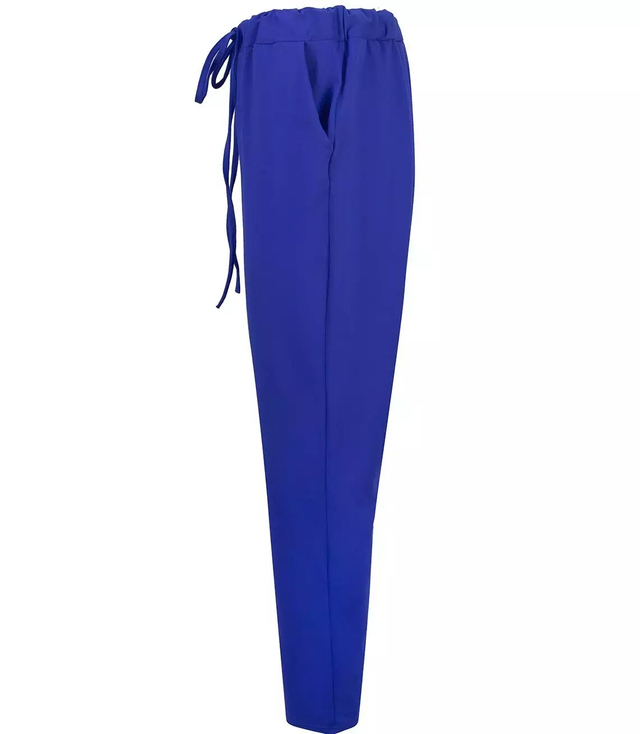 Women's fabric trousers with a BAGGY tab