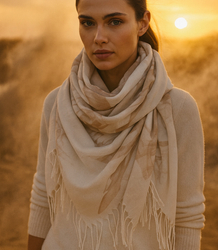 Women's scarf with floral pattern 100x100