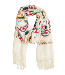 Women's scarf with floral ornament stylish