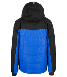 Men's quilted jacket with hood winter two-tone jacket