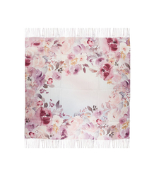 Women's scarf with floral pattern 100x100